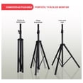 thumbnail image 4 of Soporte Universal para Altavoces Pyle, Base Tripié con Pies Antideslizantes, Altura Ajustable de 107 cm a 178 cm, Capacidad de Carga de 59kg, con Inserto Compatible de 35 mm, Ideal Escenario o Estudio, 4 of 7