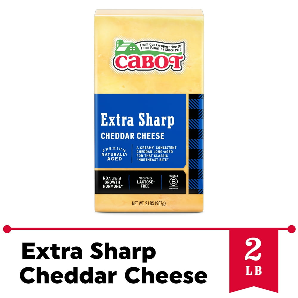 Cabot Extra Sharp Yellow Cheddar Cheese, 2 lbs