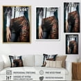 thumbnail image 4 of Designart "Model Adorning Gold Fashion Artwork" Fashion Floater Framed Wall Decor, 4 of 5