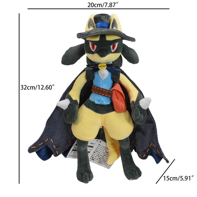 Tamaño grande Pokemon juguete de peluche Lucario Fennekin Mewtwo Charmander brillante Ho-Oh Ninetales Anime juguetes de peluche regalo de Navidad para los niños Gao Jiahui unisex
