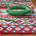 thumbnail image 4 of TOWN & COUNTRY EVERYDAY Dahlia Southwestern Stripe Indoor Outdoor Area Rug, UV Fade Resistant, High-Low Pile, Red/Mutli, 7'10"x10'2", 4 of 13