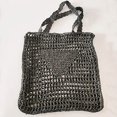 thumbnail image 2 of Nvzi Bolso de paja hecho a mano, bolso de malla para viajes, playa, pesca, tejido de paja, estilo pastoral femenino, bolso de hombro hueco., 2 of 5