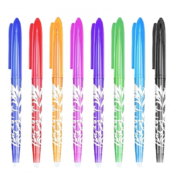 CCOCC 8 Pcs Erasable Gel Pens,Multicolor Gel Ink Rolling Ball Pens The Erasable Ballpoint Pen Is Small and Exquisite Fashionable and Durable. Paint Pens Learning Stationery Supplies 12ml