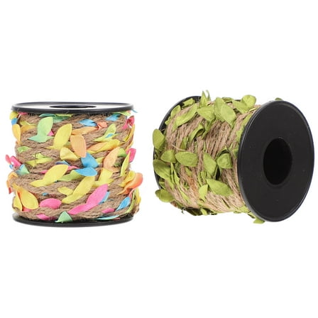 ULTNICE 2 Rolls Decorative Rattan Rope for Bright and 10m Long