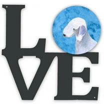Blue Bedlington Terrier Metal Wall Artwork LOVE