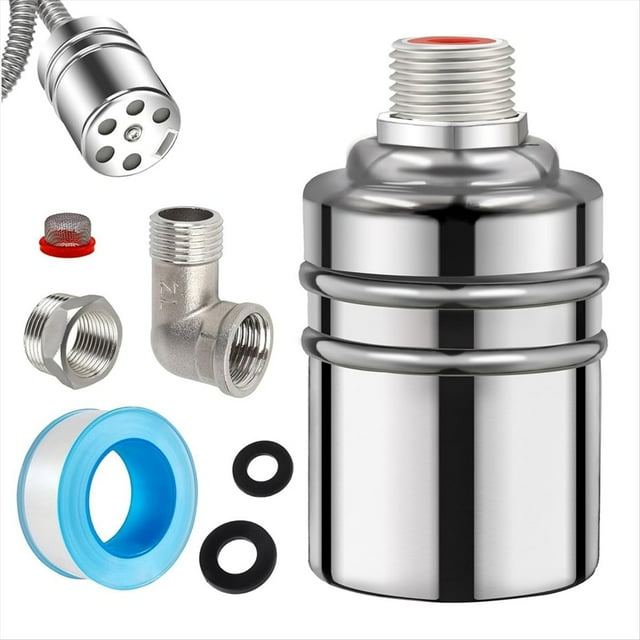 Válvula Flotador Control Agua Completamente Automática Acero Inoxidable 304, Válvula Flotador Agua con Llenado Automático 1/2 Pulg. 3/4 Pulg.