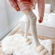 thumbnail image 3 of Medias blancas como la leche de otoño e invierno, medias altas de color caqui para mujer, calcetines beige hasta el muslo, calcetines con costuras de estilo japonés por encima de la rodilla,, 3 of 4