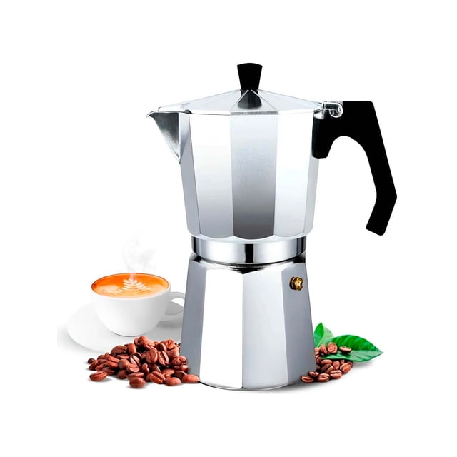 Cafetera Italiana Manual de 6 Tazas Plata
