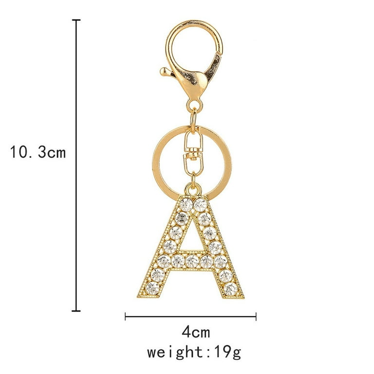 Luxury Gold Letter Buckle Designer Gold Keychain For Couples