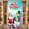 thumbnail image 3 of Colorful Design Christmas Banner Festive Winter Holiday Santa Claus for Home Decoration Kids Party Celebration, 3 of 9