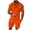 Orange*, variant on RUTAYY Men's Outfits Casual Solid Color 2 Piece Zipper Short Sleeve Turndown Collar Blouse Drawstring Pocket Shorts Vacation Travel Clothing Sets