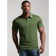 thumbnail image 3 of Men Quick Dry Short Sleeve Golf Polo Shirts Breathable Athletic Collared Work Casual Polo T-Shirts, 3 of 8
