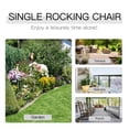 thumbnail image 5 of Outsunny Outdoor Rocking Chair, High Back Wooden Rocker, Slatted, Natural, 5 of 9
