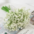 thumbnail image 2 of Girlsshop 16Pcs/Bouquet Gypsophila Breath Fake Silk Artificial Flower Home Wedding Party,White, 2 of 7