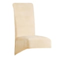 thumbnail image 6 of Velvet Covers for Dining Room Stretch Dining Slipovers Elastic Removable Covers for Dining Room, Ceremony, Banquet Wedding Party Beige, 6 of 10