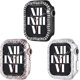 thumbnail image 1 of 3-Pack Crystal Rhinestone Bumper with Apple Watch Case for Series 6 5 4 3 2 1 SE Bling Face Cover Sparkling Frame for iWatch Women Girls (42mm, Black/Silver/Clear), 1 of 5
