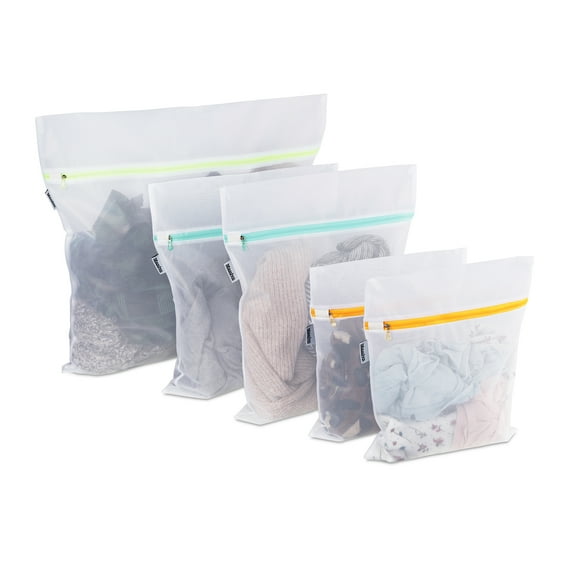 Mamlyn Mesh Laundry Bag for Delicates, Wash Bag for Underwear and Lingerie, 1 Large, 2 Medium, 2 Small