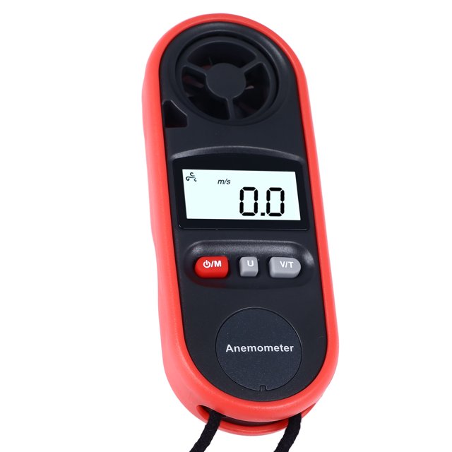 Anemometer, Multifunctional Power Saving Digital Wind Speed Meter Lightweight LCD Backlight Professional Automatically Shut Down for HVAC