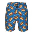 thumbnail image 3 of Honeii's Hot Dog 1 Print Men's Casual Shorts with Drawstring，Swim Trunks Quick Dry Beach Shorts, 3 of 5