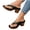 Black, variant on Women's Thong Heeled Sandals Open Toe Slip On Block Heel Flip Flops Comfortable Non-slip Summer Shoes Beach Vacation