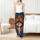 thumbnail image 4 of Balery Vibrant Psychedelic Eye Pantalones de pijama para mujer, pijamas ultraligeros, pantalones de estar por casa-Large, 4 of 6