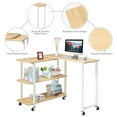 thumbnail image 4 of Giantex Patented Rotating Couch Side Table, L-Shaped Sofa End Table, Moveable Laptop Table for Home Office, Natural, 4 of 6
