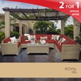 thumbnail image 2 of Royal 8 Piece Outdoor Wicker Patio Furniture Set 08b, 2 of 7