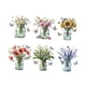 thumbnail image 2 of 6 piezas de pegatinas de pared florales de primavera, arte de hojas , decoración del hogar, calcomanías de vinilo para pared para guardería,, 2 of 9