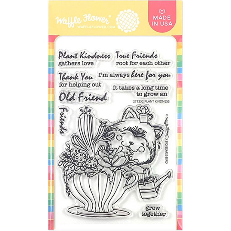 Waffle Flower Crafts Clear Stamps 4 inchx6 inch, Oversized Thank You