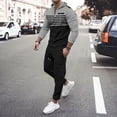 thumbnail image 2 of Blekii Men's Waffle Knit Lounge Set, Long Sleeve Henley Top & Pants, Textured Breathable Two-Piece, Casual Matching Home Outfit, Soft Comfy Set for Men, Relaxed Weekend Wear, Black L, 2 of 8