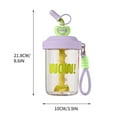 thumbnail image 3 of Cordless Auto-Stir Protein Shaker Bottle 580ml, BPA-Free Mixing Cup with Leakproof Straw for Gym Office & Outdoor Drinks, 3 of 5