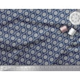 thumbnail image 2 of Soimoi Poly Georgette Fabric Dot & Ogee Damask Printed Fabric 1 Yard 42 Inch Wide, 2 of 3