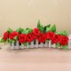 thumbnail image 1 of Flores Artificiales Flores artificiales de 2,4 m, rosas falsas duraderas, suministros festivos para fiestas (rojo grande), 1 of 7