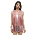 thumbnail image 2 of Yesfashion Women's Fringe Vest 70s Hippie Sleeveless Tassel Long Cardigan Jacket Cowgirl Western Tops, 2 of 9