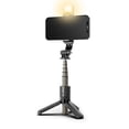thumbnail image 1 of Selfie Stick Tripod Extendable Phones Selfie Extension Rod Portable Lightweight Phone Tripod Stand With Fill Light 360-Degree Rotation For Face Time Zoom Meeting L10S aluminum alloy black, 1 of 5