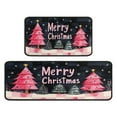 thumbnail image 2 of Christmas Kitchen Rug Sets 2 Piece Merry Xmas Tree Branches Kitchen Floor Mat Non Slip Rugs for Kitchen Floorfor Cook Home Decor (47x17+30x17 Inches), 2 of 7