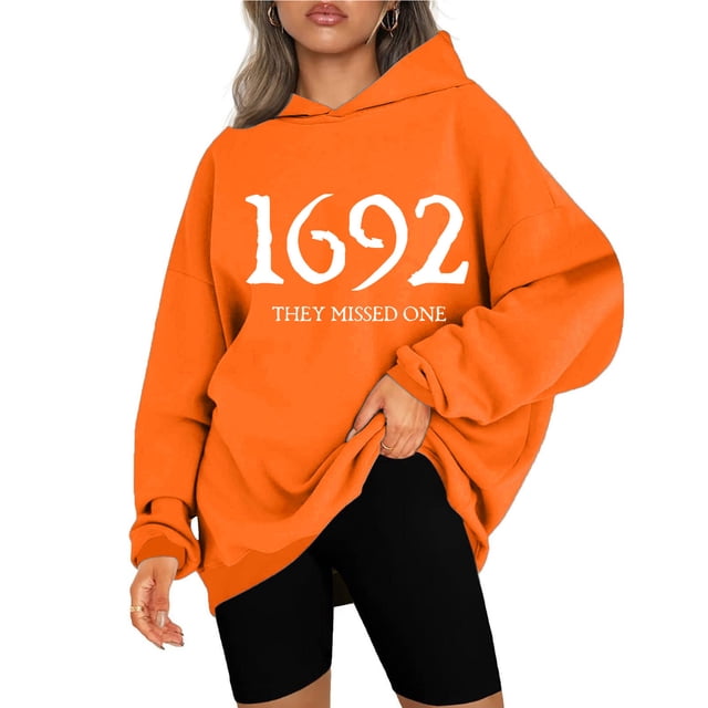 Chandails à Capuchon de Mode pour Femmes 2023 Coupe Ample Mode Automne Chandails en Molleton Hauts Décontractés Manches Longues Citrouille Épice Café Blouse à Capuche Imprimé Chandail 50 % de Rabais Liquidation Costumes Halloween/noël