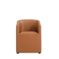 thumbnail image 4 of Manhattan Comfort Anna 19.69" Round Faux Leather Dining Chair in Brown (2 Pc), 4 of 11