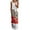 White, variant on Women's Rompers Plus Size Printed Strap Square Neck Adjustable Overalls Loose Wide Leg Jumpsuits