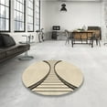 thumbnail image 4 of Ahgly Company Tapis d'Intérieur Lavable en Machine Carré Transitionnel Beige, 5 Pieds Carré, 4 of 7