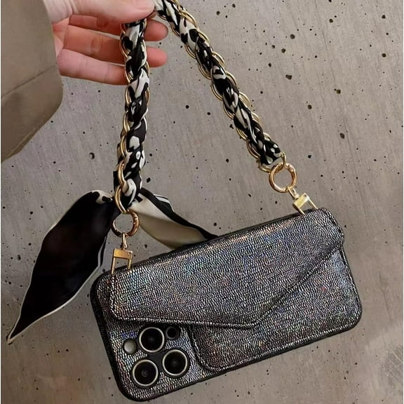 iPhone 14 Case, iPhone 14 Flip Case with Card Holder, Cute Handbag Style Shockproof Leather Wallet Phone Case for iPhone 14 Black