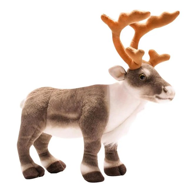 Animal de peluche de ciervo suave, almohada decorativa, muñeco de alce, juguetes de reno, adorno de Reno lindo de Navidad, 13,7 pulgadas