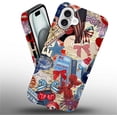 thumbnail image 3 of Case for iPhone 16 Plus, Drop Protection Hybrid 2-Layer Hard Phone Cover-Retro Summer USA Patriotic Collage, 3 of 7