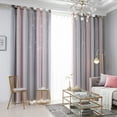 thumbnail image 3 of Star Curtains Stars Blackout Curtains for Kids Girls Bedroom Living Room Colorful Double Layer Star Window Curtains, 1 Panel (53, 3 of 7