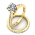 thumbnail image 2 of 7/8 Carat TW Natural Round Diamond Bridal Set Engagement Ring in 10k Yellow Gold (G-H, I2-I3, 7/8ctw), 2 of 4