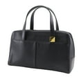 thumbnail image 2 of Pre-Owned Burberry BURBERRY grained leather handbag Nova check black A5 zipper Shibo... (Fair), 2 of 20