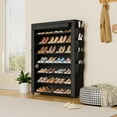 thumbnail image 6 of Shoe Rack with Cover, 7 Tier Shoe Organizer Storage for 35-40 Pairs Shoes and Boots Large Capacity Tall Shoe Shelf with 8 Pockets Free Standing Shoe Rack for Closet, Entryway, Garage, 6 of 14