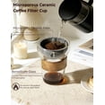 thumbnail image 2 of RVKXHD Pour Over Coffee Maker Set with Reusable Microporous Ceramic Coffee Filter, 4.09x4.92x2.36 Inch, No Paper Filters Needed, Heat-Resistant Handle Borosilicate Glass Coffee Pot, 2 of 9