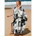 thumbnail image 5 of Cfcsrp Caftans for Women ink painting Kaftan Beach cover up Swimsuit Loungewear, 5 of 6