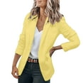 thumbnail image 3 of Pimfylm Women'S Blazers Work Casual Business Womens Jacket Suit Yellow 2XL, 3 of 5